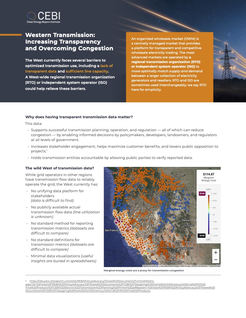 Transmission Expansion Clean Energy Buyers Institute