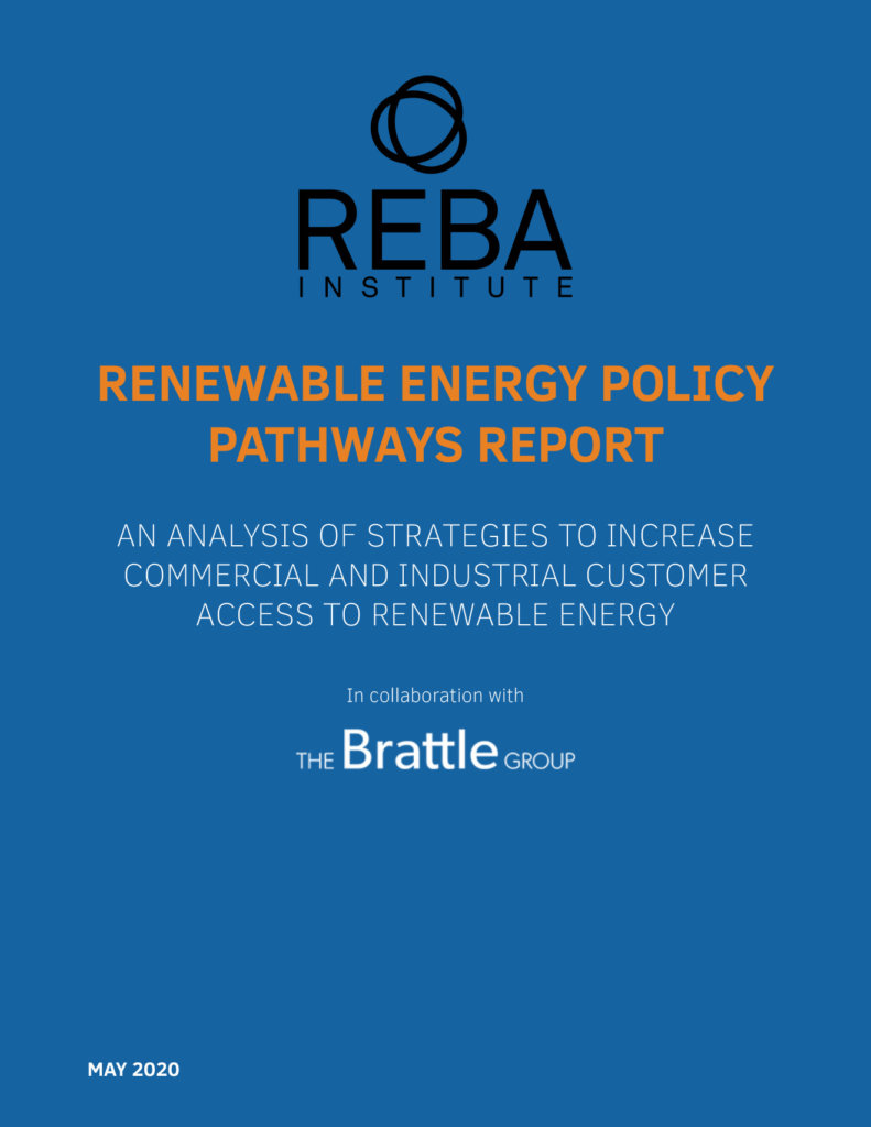 Clean Energy Buyers Institute Renewable Energy Pathways Policy Pathways Report cover.