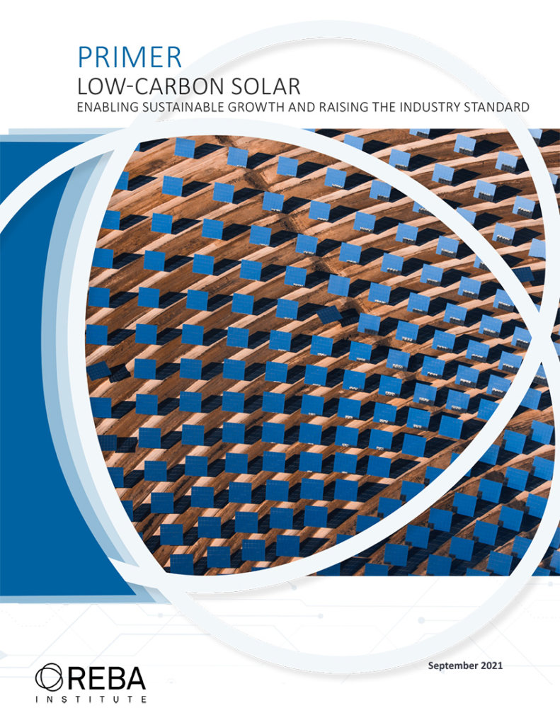 Primer — Low-Carbon Solar: Enabling Sustainable Growth and Raising the Industry Standard